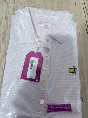 Magnolia Lane Women’s Pink Patterned Polo Tank Top